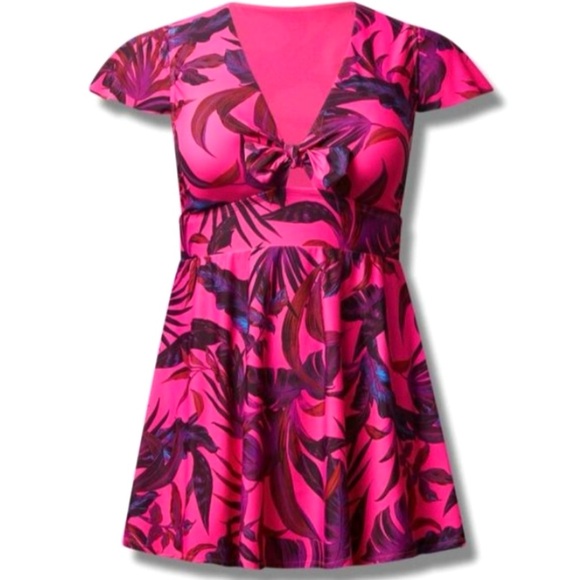 Torrid Floral Women's Swim Dress - Picture 2 of 11